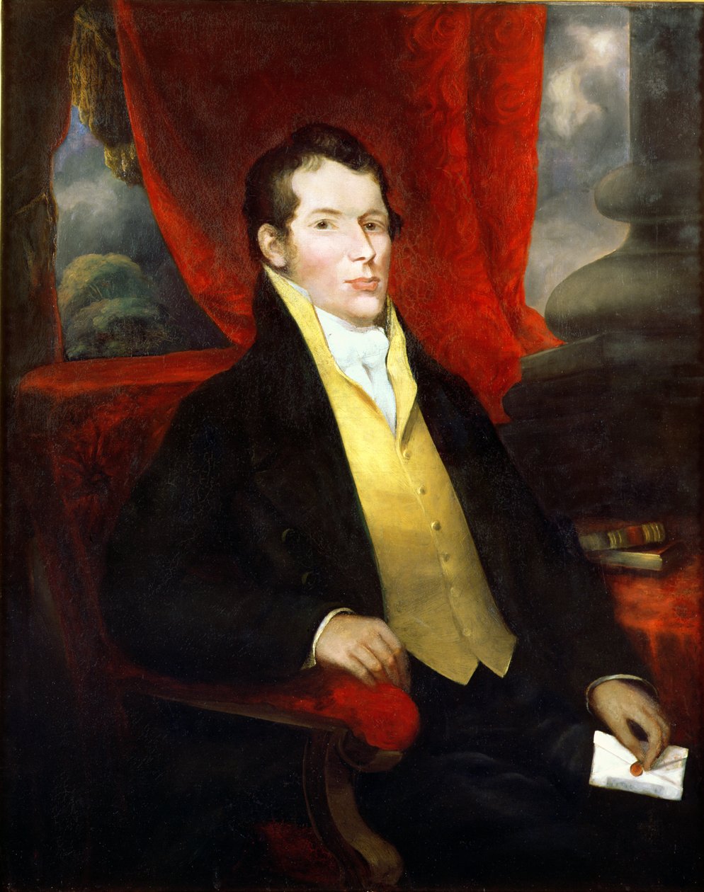 Porträtt av John Macarthur (1767-1834), medgrundare av den australiensiska ullindustrin, ledare för 