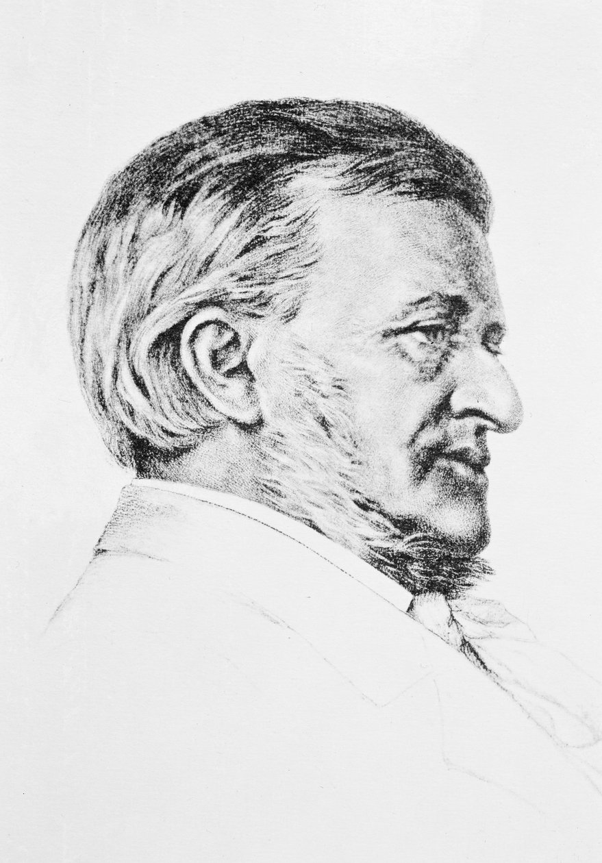 Porträtt av Wagner, 1800-talet (penna) av Unbekannt Unbekannt
