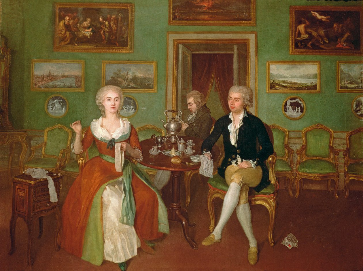Utsikt över en salong, 1780 av Unbekannt Unbekannt