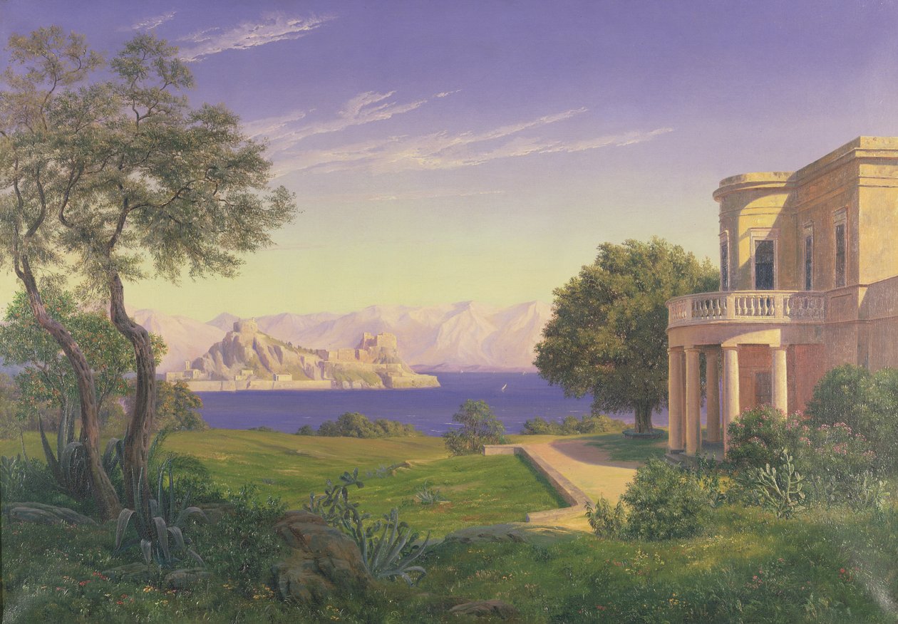 Villa med utsikt över Capri av Unbekannt Unbekannt
