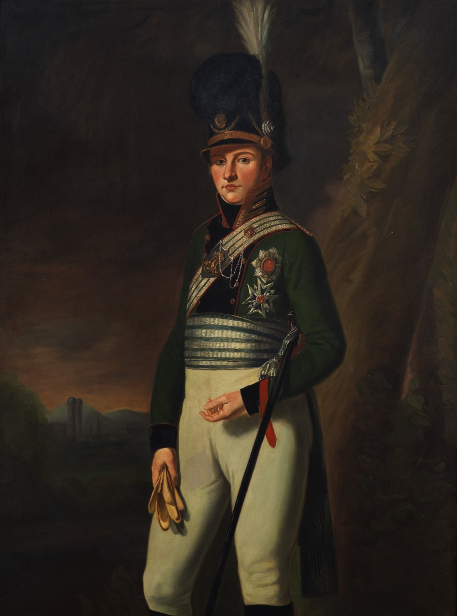 Kronprinz Ludwig (der spätere König Ludwig I.) als Oberst des Chevau-légers-Regiment  av Unknown