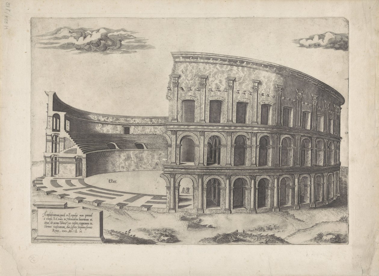 Amfiteatern i Castrense Mirror of Roman Magnificence (serietitel) av Anonymous