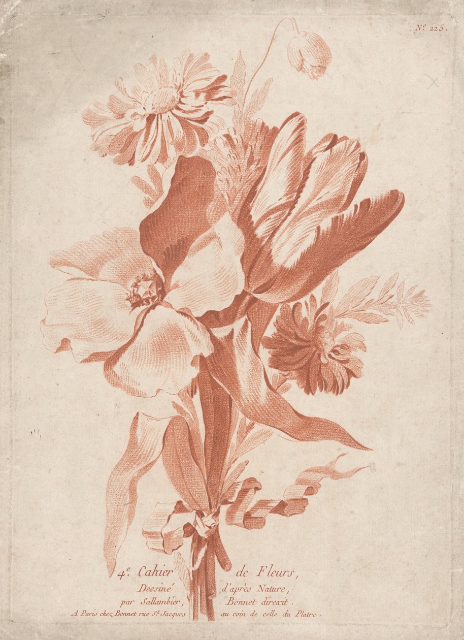 Blommor 4e Cahier de Fleurs (serietitel på objekt) av Anonymous