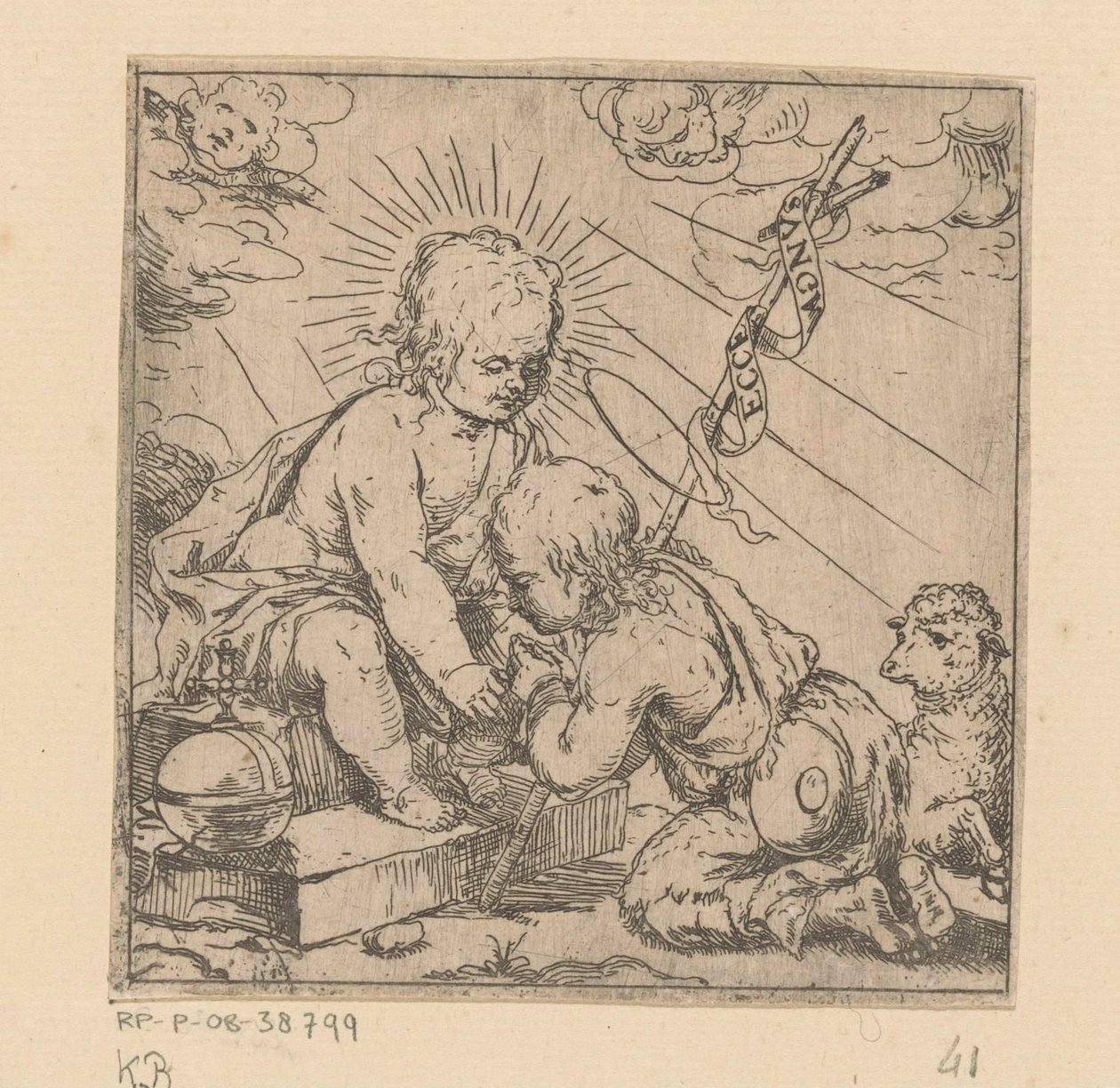 Kristus och Johannes Döparen av Anonymous