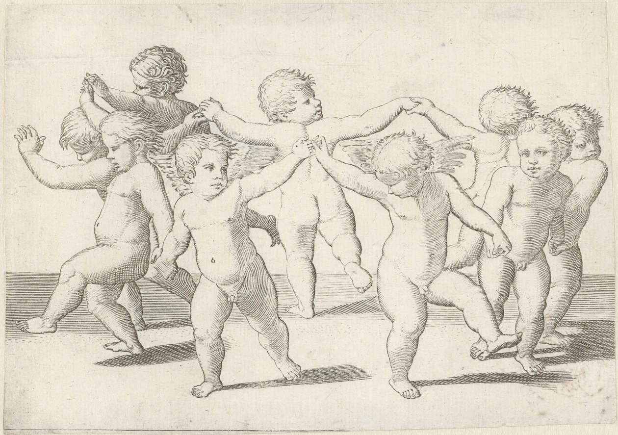 Dansande putti av Anonymous