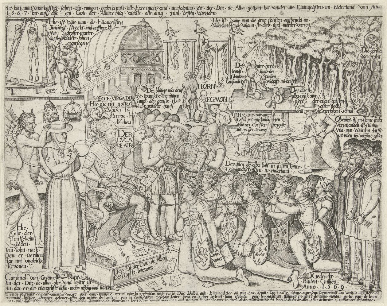 Hertigen av Albas tron, 1569 av Anonymous