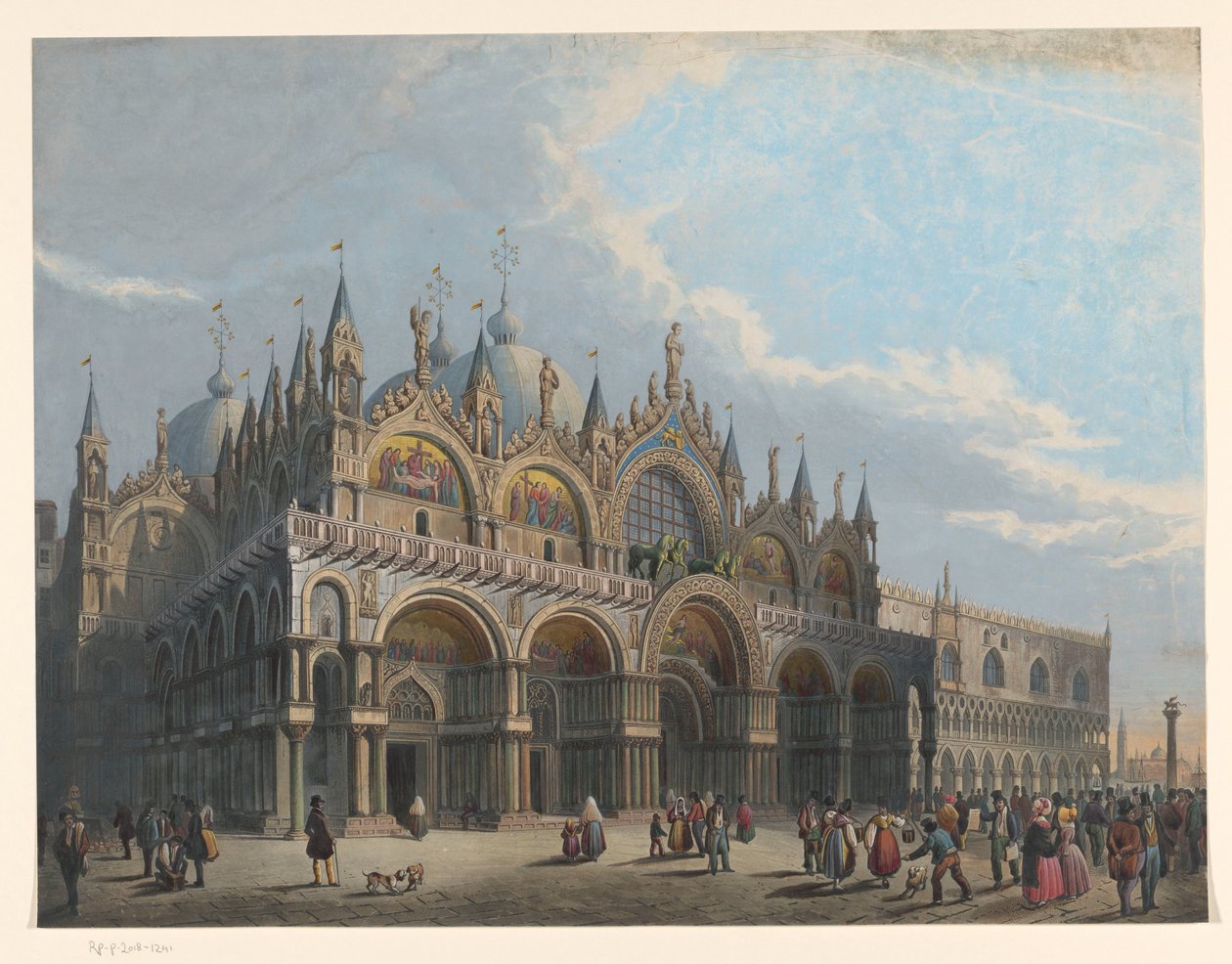 Utsikt över basilikan San Marco av Anonymous