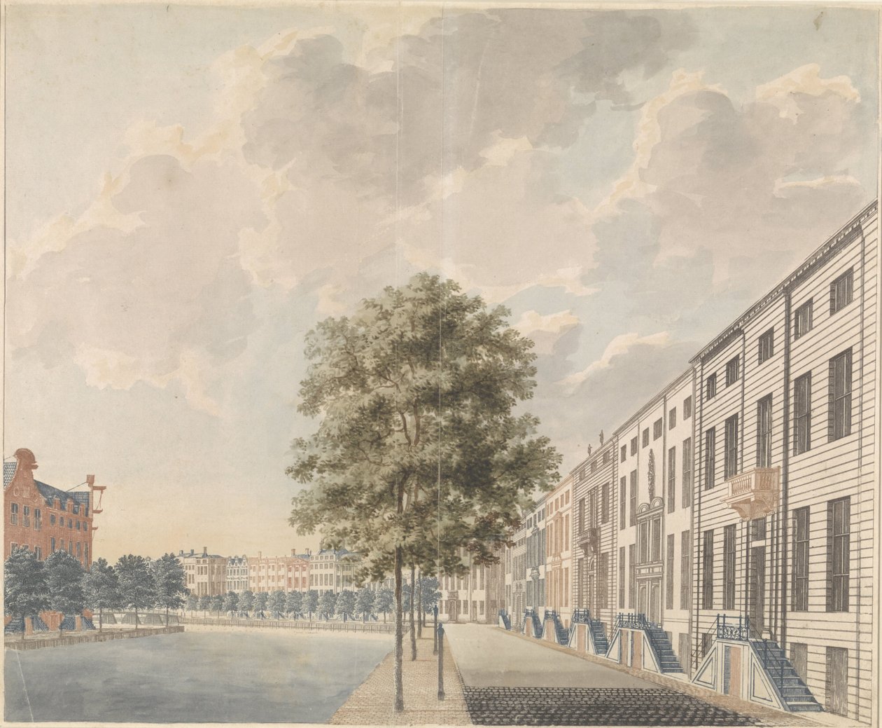 Utsikt över Herengracht vid Spiegelstraat av Anonymous