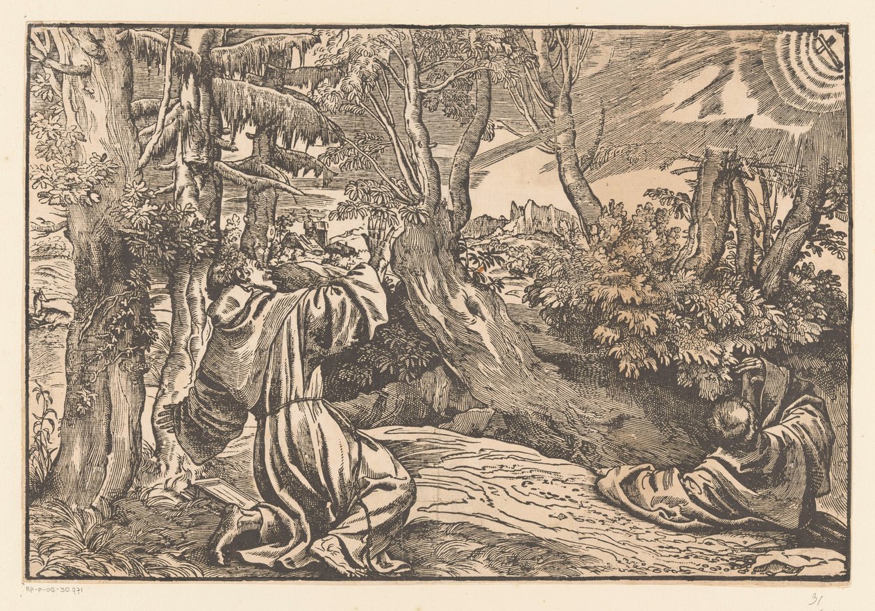 Saint Francis får stigmata av Anonymous