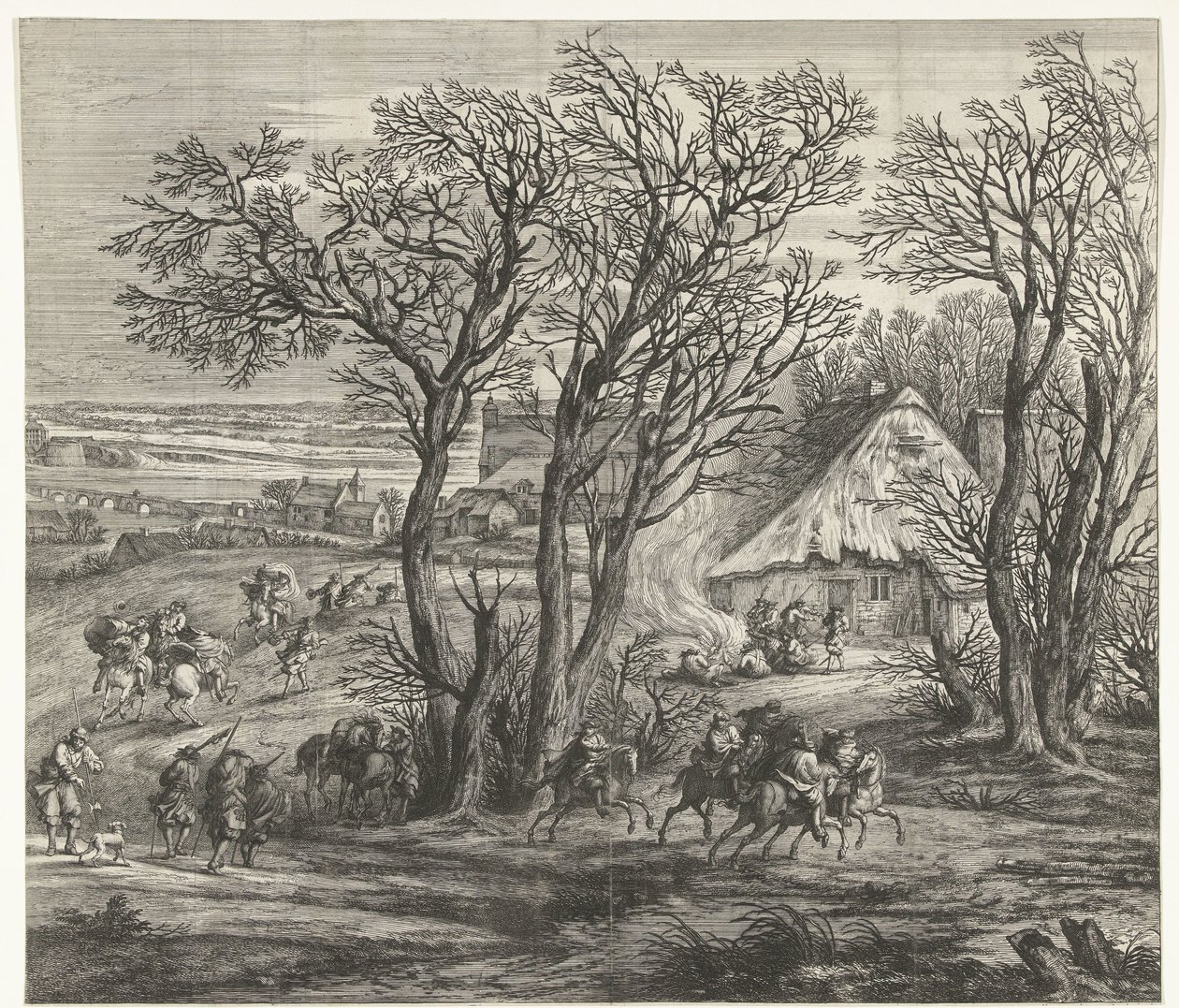 Franska armén före Yperen (högra arket), 1678 av Anonymous