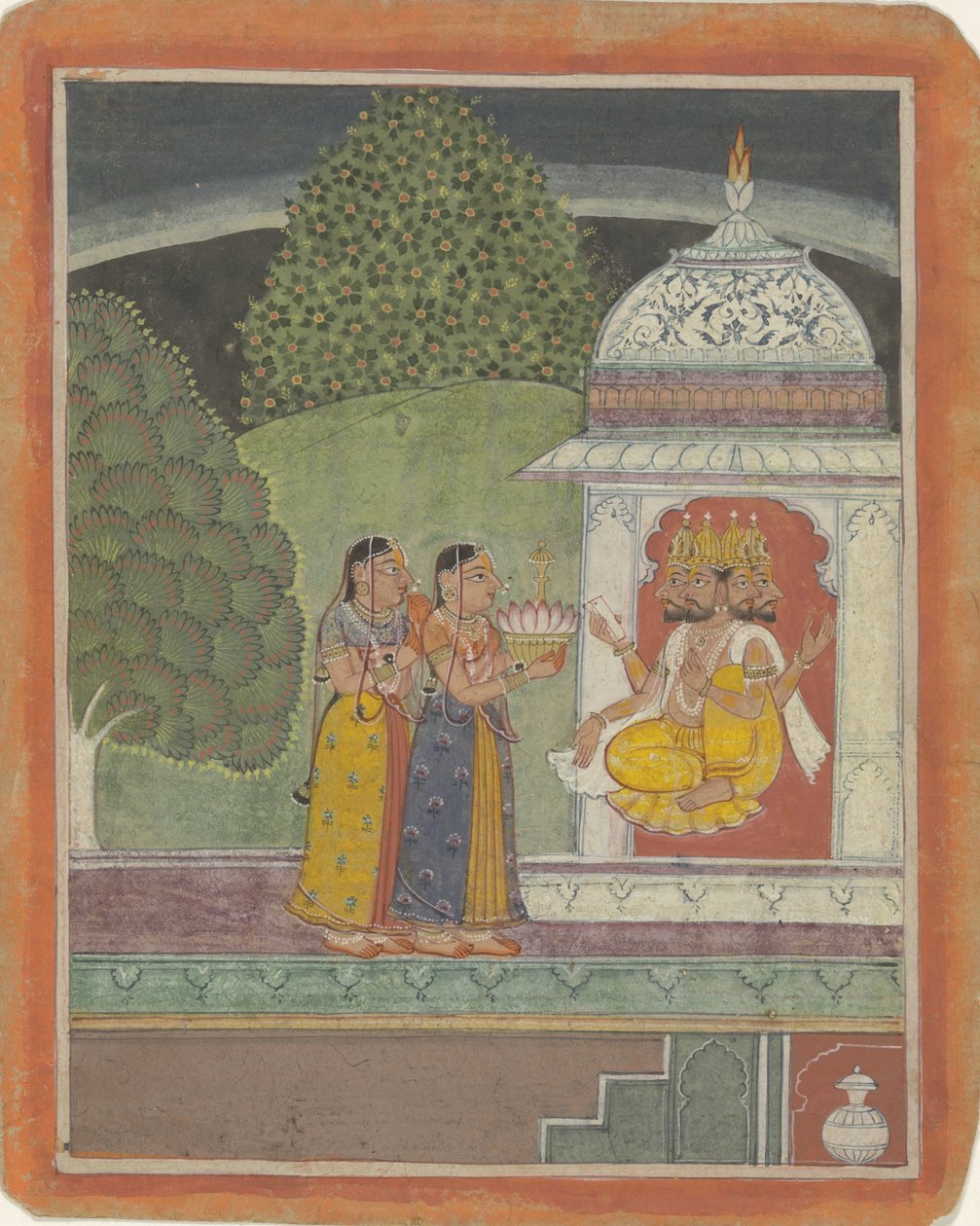 Khambavati Ragini träffade Gud Brahma av Anonymous