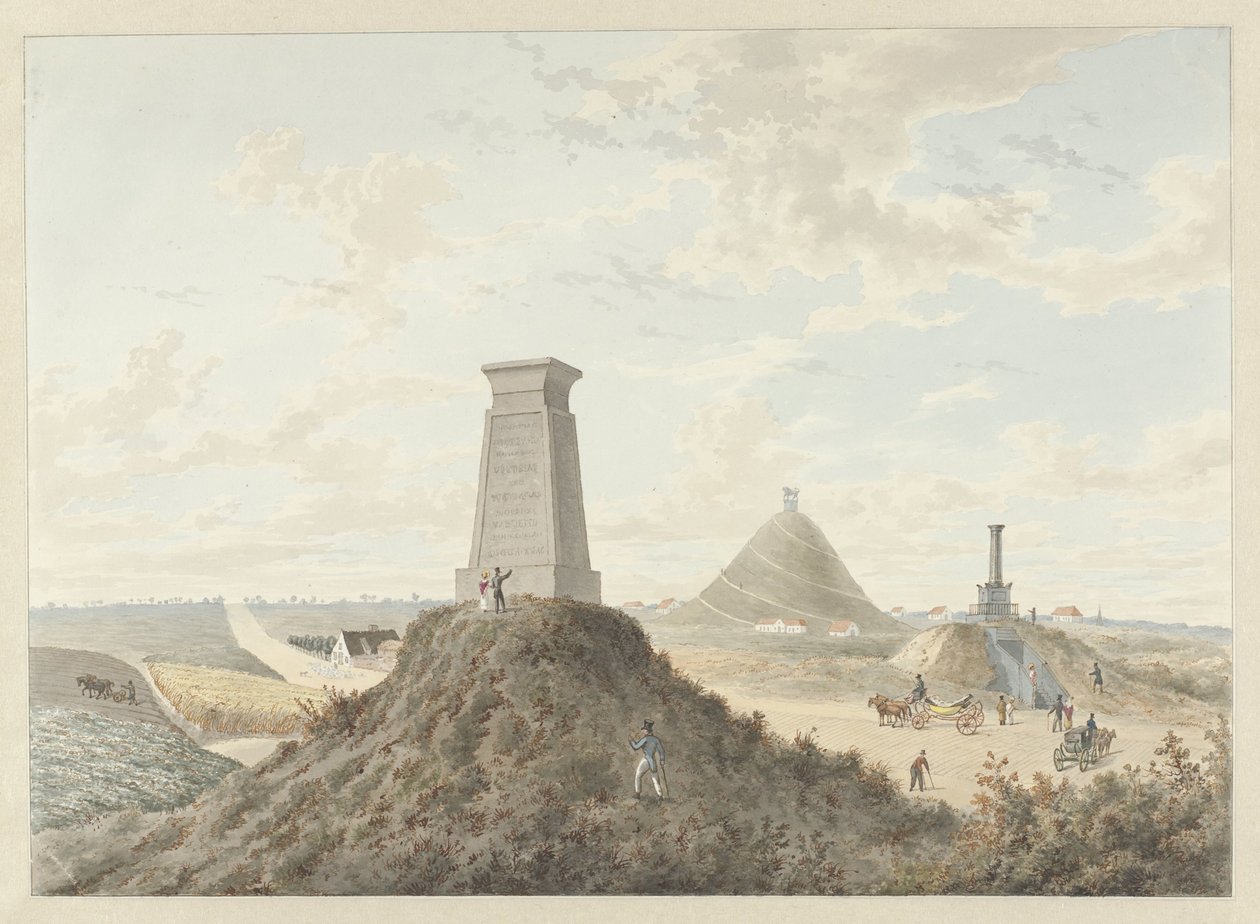 Monument vid Waterloo, 1815 av Anonymous