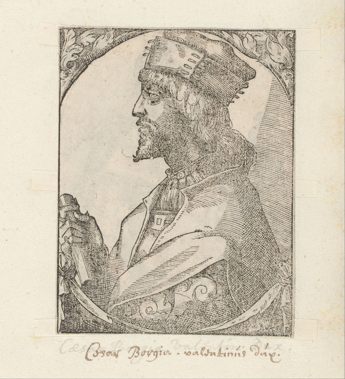 Porträtt av Cesare Borgia av Anonymous