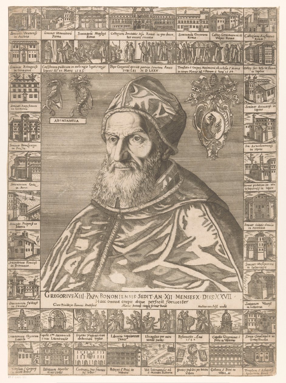 Porträtt van paus Gregorius XIII av Anonymous