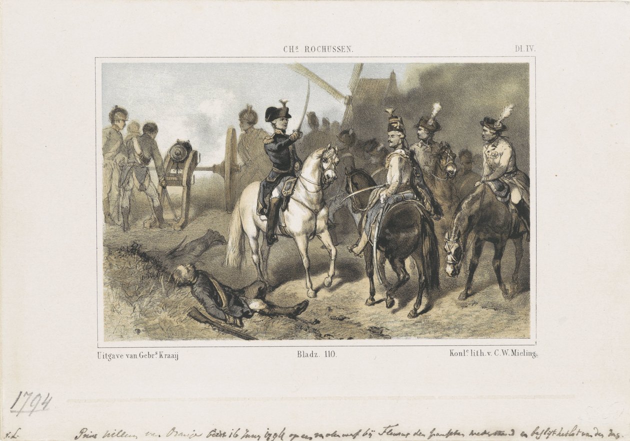 Prins William i slaget vid Fleurus, 1794 av Anonymous