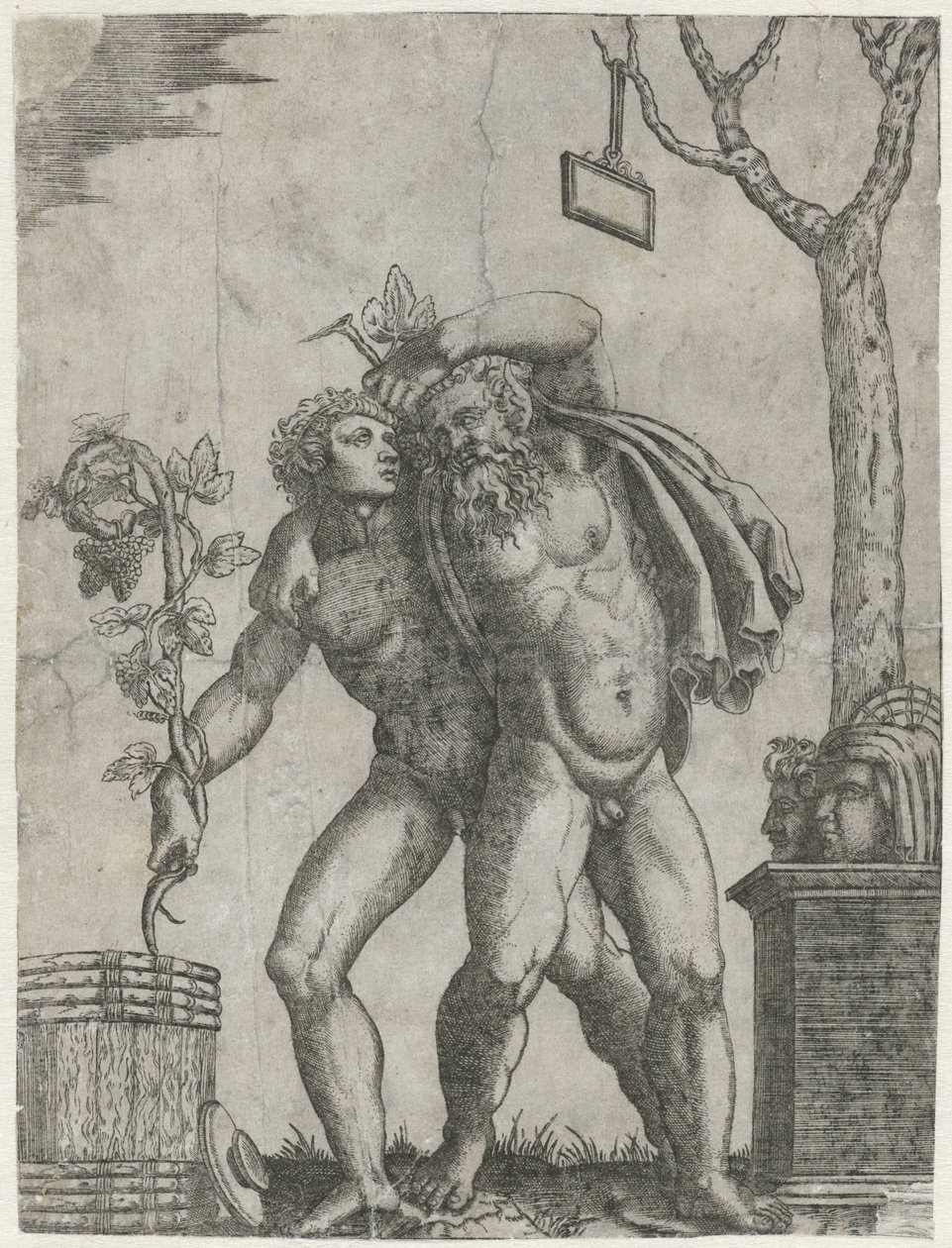 Silenus med stöd av en ung Bacchant av Anonymous