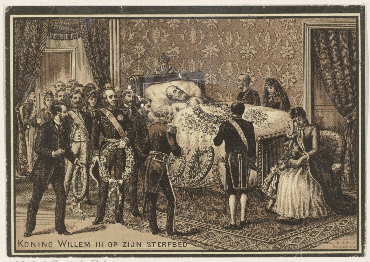 Dödsbädd av William III, kung av Nederländerna av Anonymous