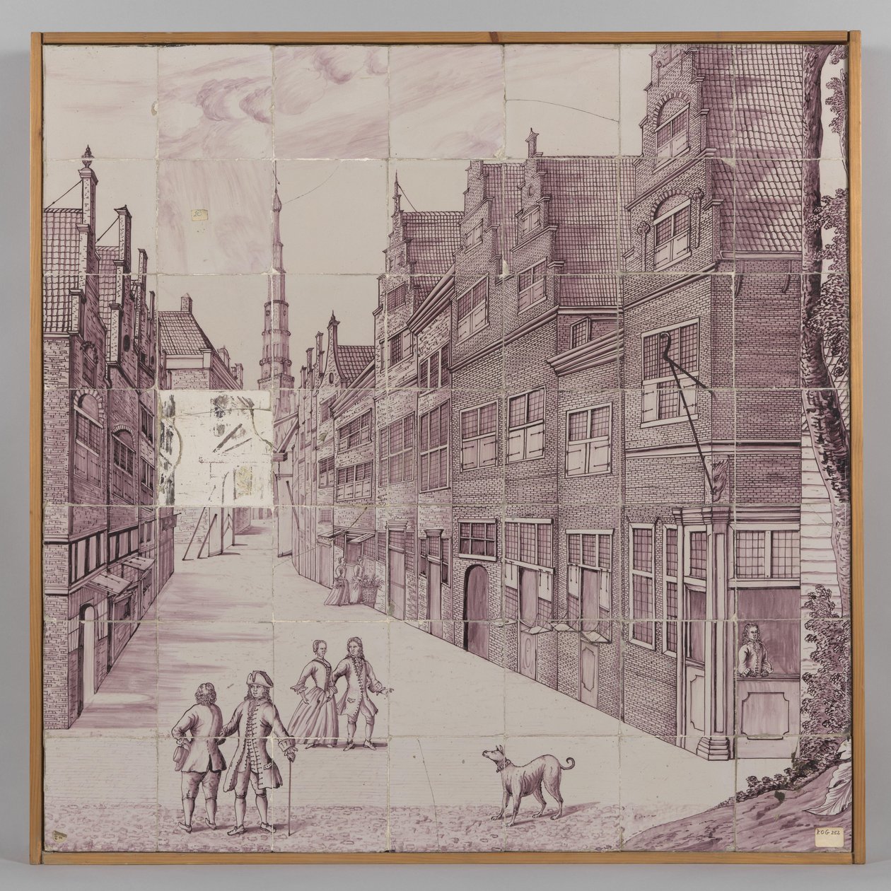 Kakelpanel med 49 brickor av Anonymous