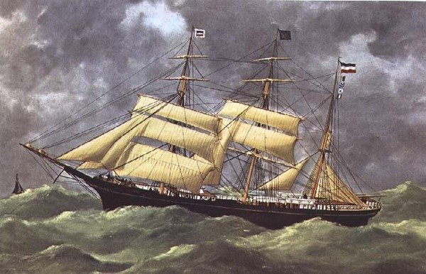 The Barque Dora (tryck) av Anonymous