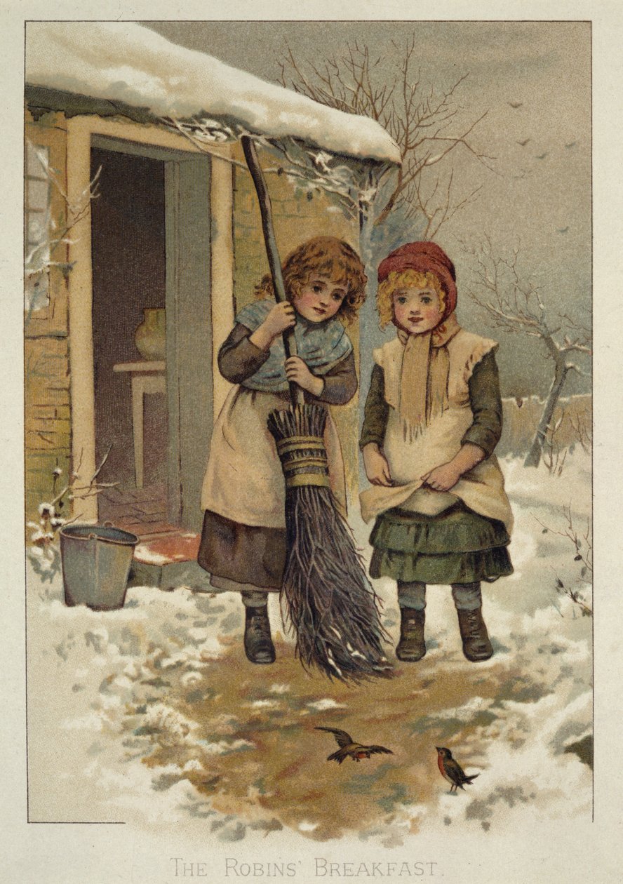 Robins frukost, viktoriansk illustration av Anonymous