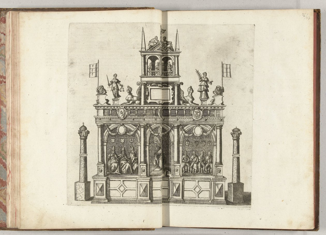 Scen med kejsar Karl V, 1594 av Anonymous