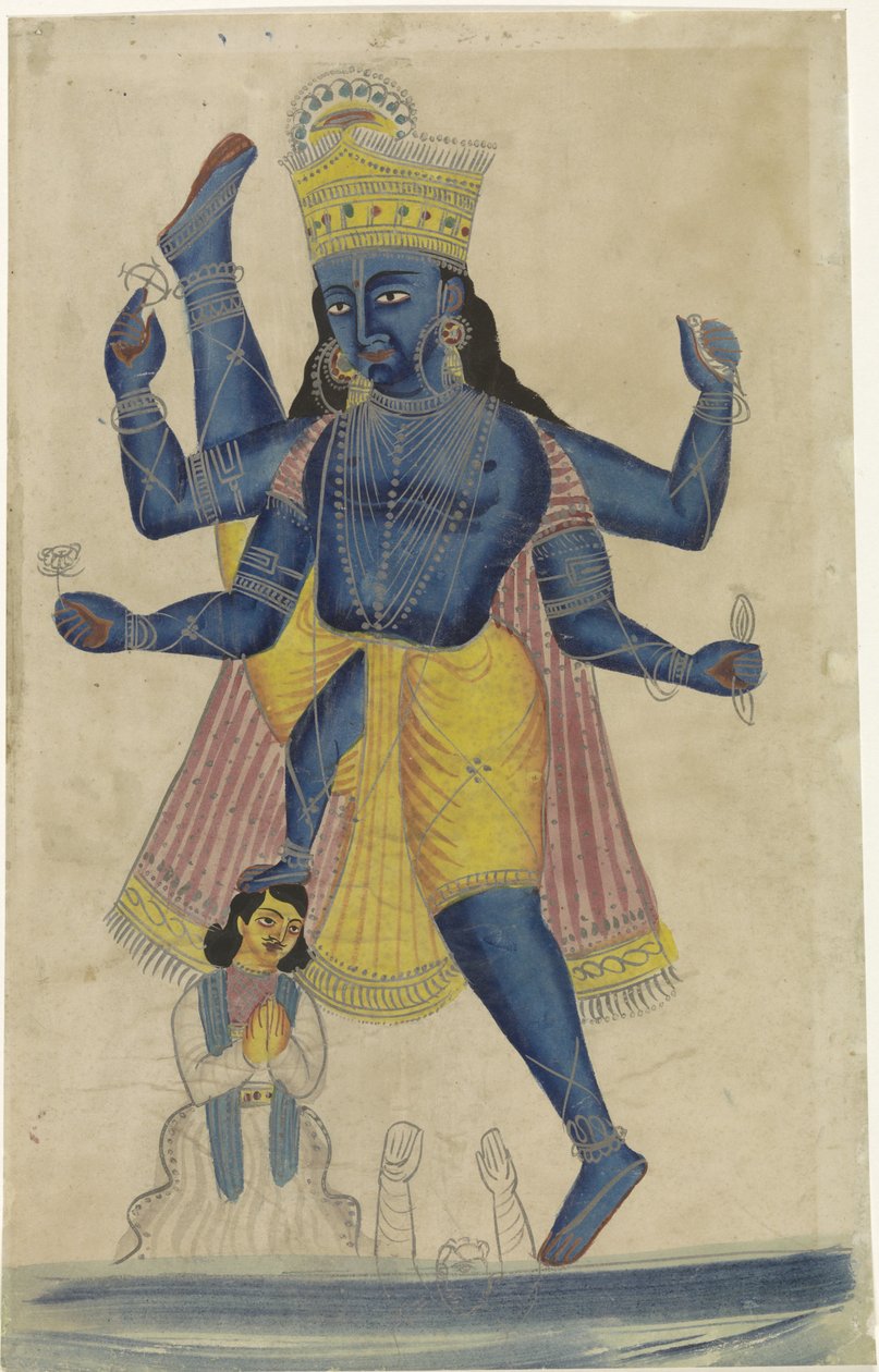 En inkarnation av Vamana (Trivikrama). av Anonymous