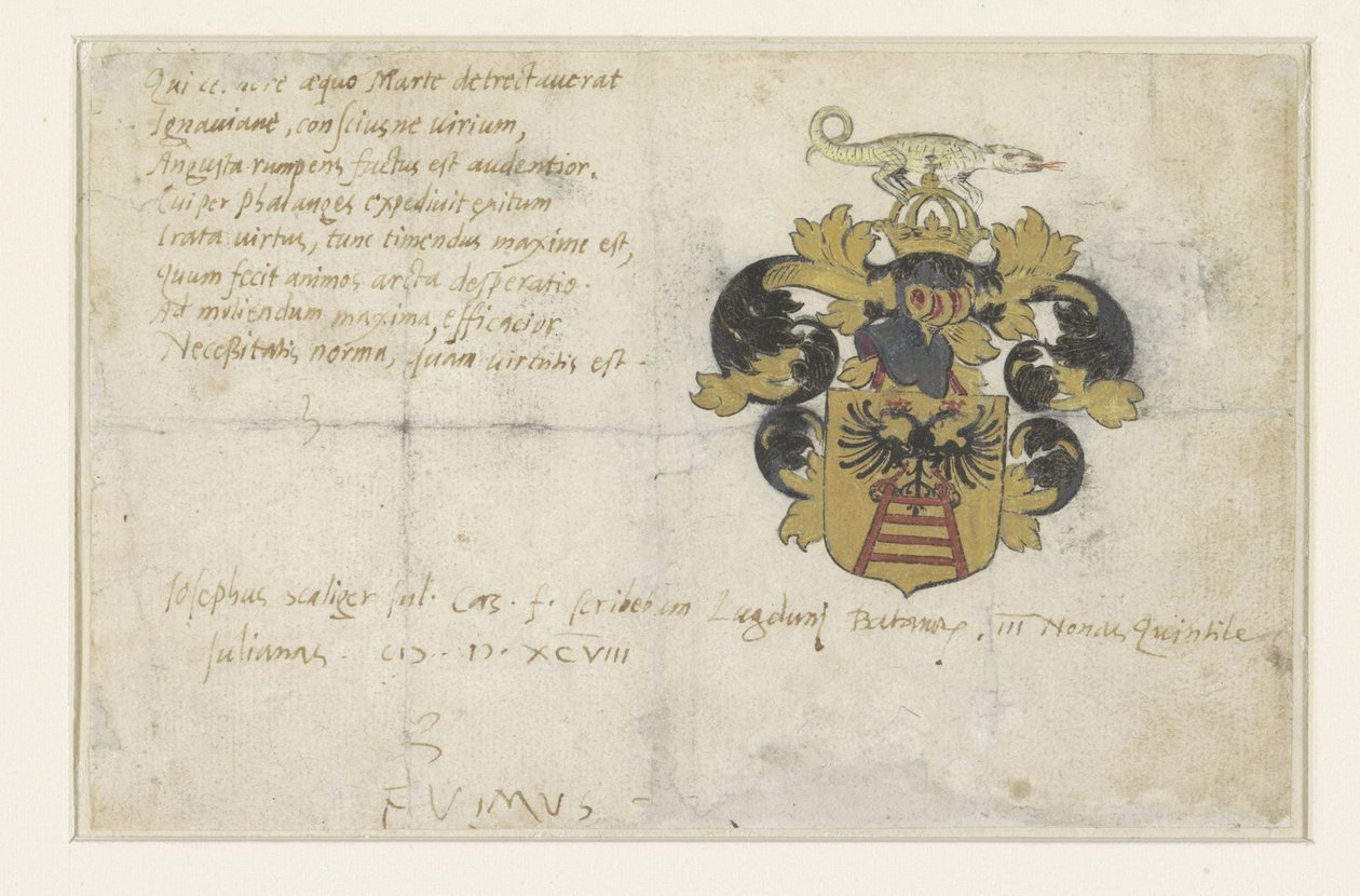 Wapen av Josephus Justus Scaliger av Anonymous