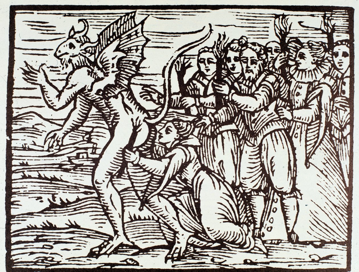 En häxa kysser satan (gravyr av Anonymous Anonymous