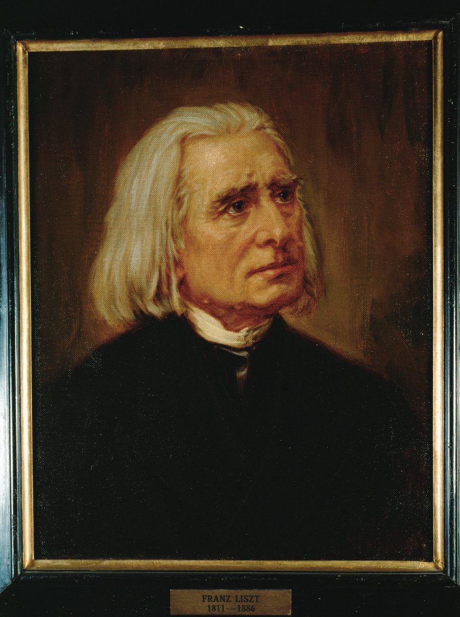 Kompositören Franz Liszt ... (målning på duk) av Anonymous Anonymous