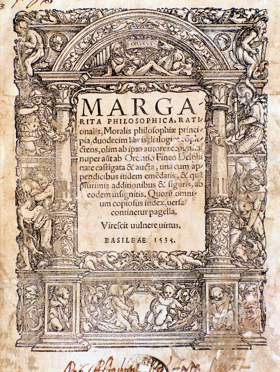 Frontispice av Margarita Philosophica (träsnitt av Anonymous Anonymous