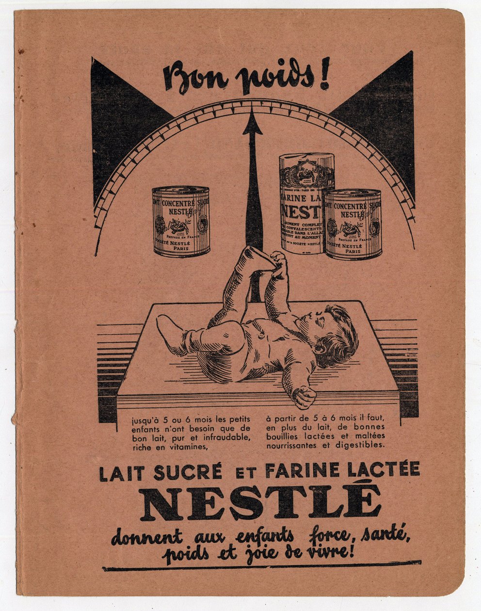 Nestlés reklam för barnsockermjölk. av Anonymous Anonymous