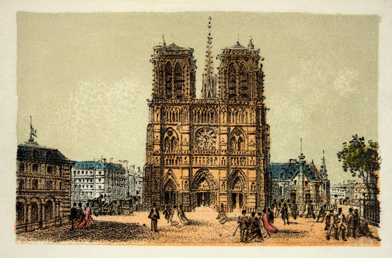 Paris 1874: Notre Dame, privat samling av Anonymous Anonymous