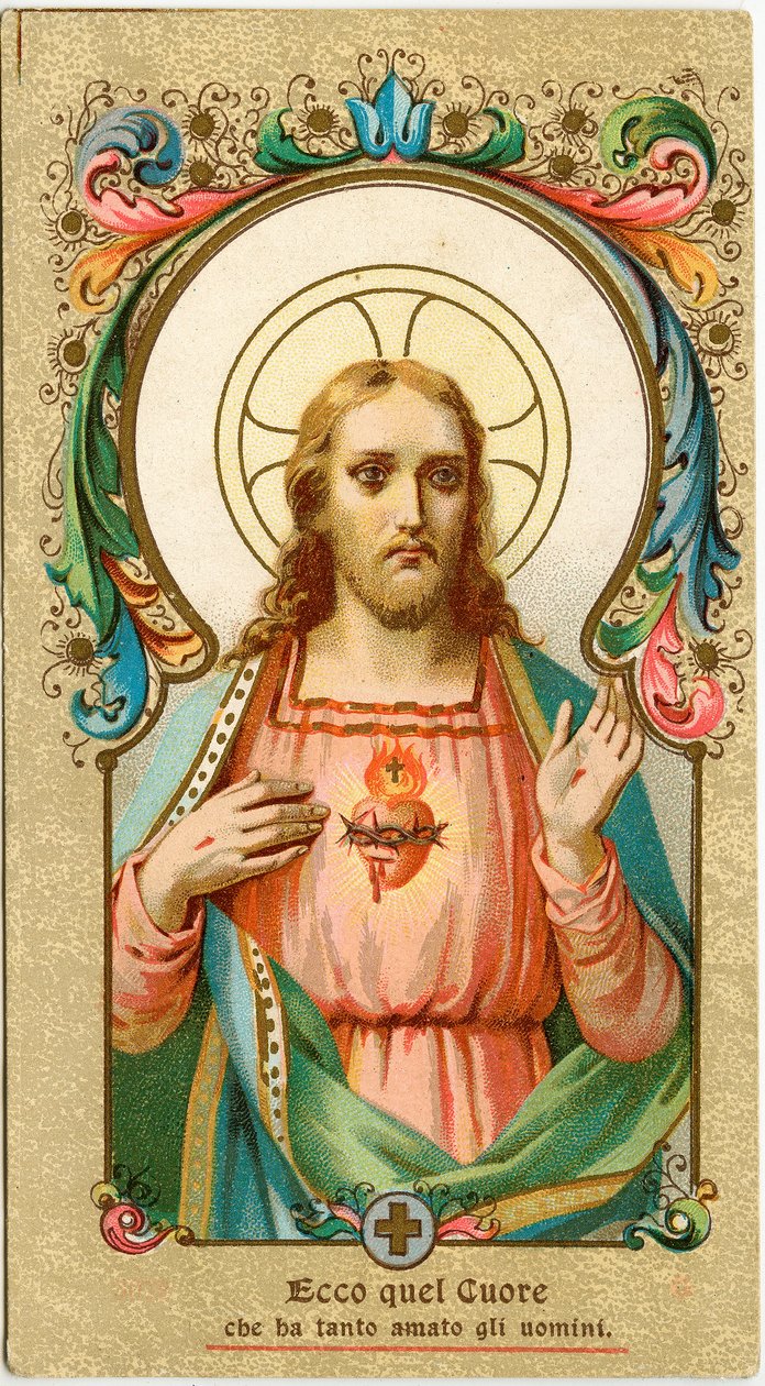 Fromma bild: Sacred Heart (kromolitografi) av Anonymous Anonymous