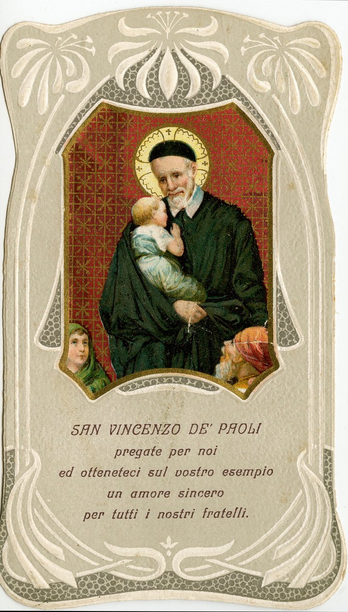 Fromma bild: St Vincent de Paul (kromolitografi) av Anonymous Anonymous