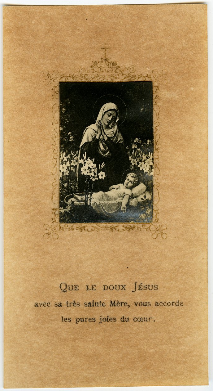 Fromma bild: Jungfrun och Jesus (tryck) av Anonymous Anonymous