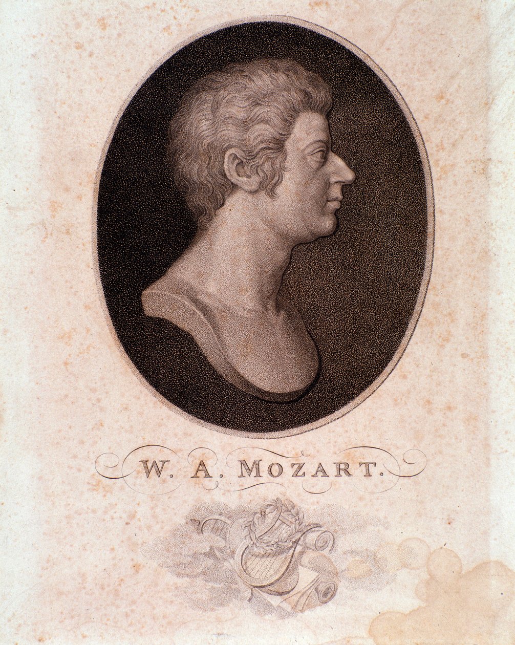 Porträtt av Wolfgang Amadeus Mozart (gravyr) av Anonymous Anonymous