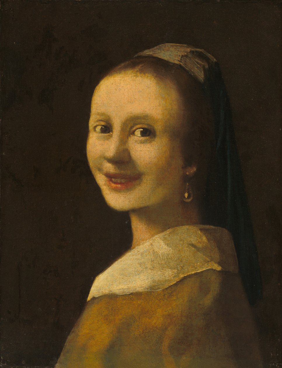 The Smiling Girl, ca 1925 (olja på duk) av Anonymous Anonymous