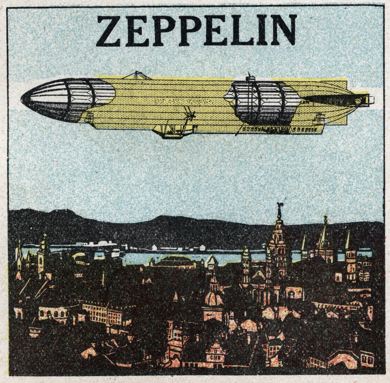 Ballongerna: zeppelinare. Anonym illustration från 1925. av Anonymous Anonymous