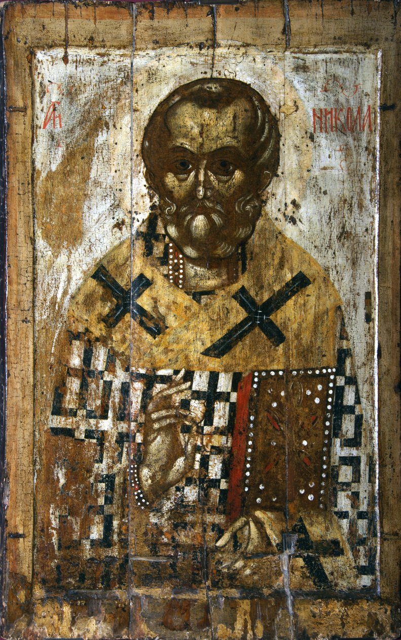 Sankt Nikolaus, 1300-talet av Anonymous Russian icon painter