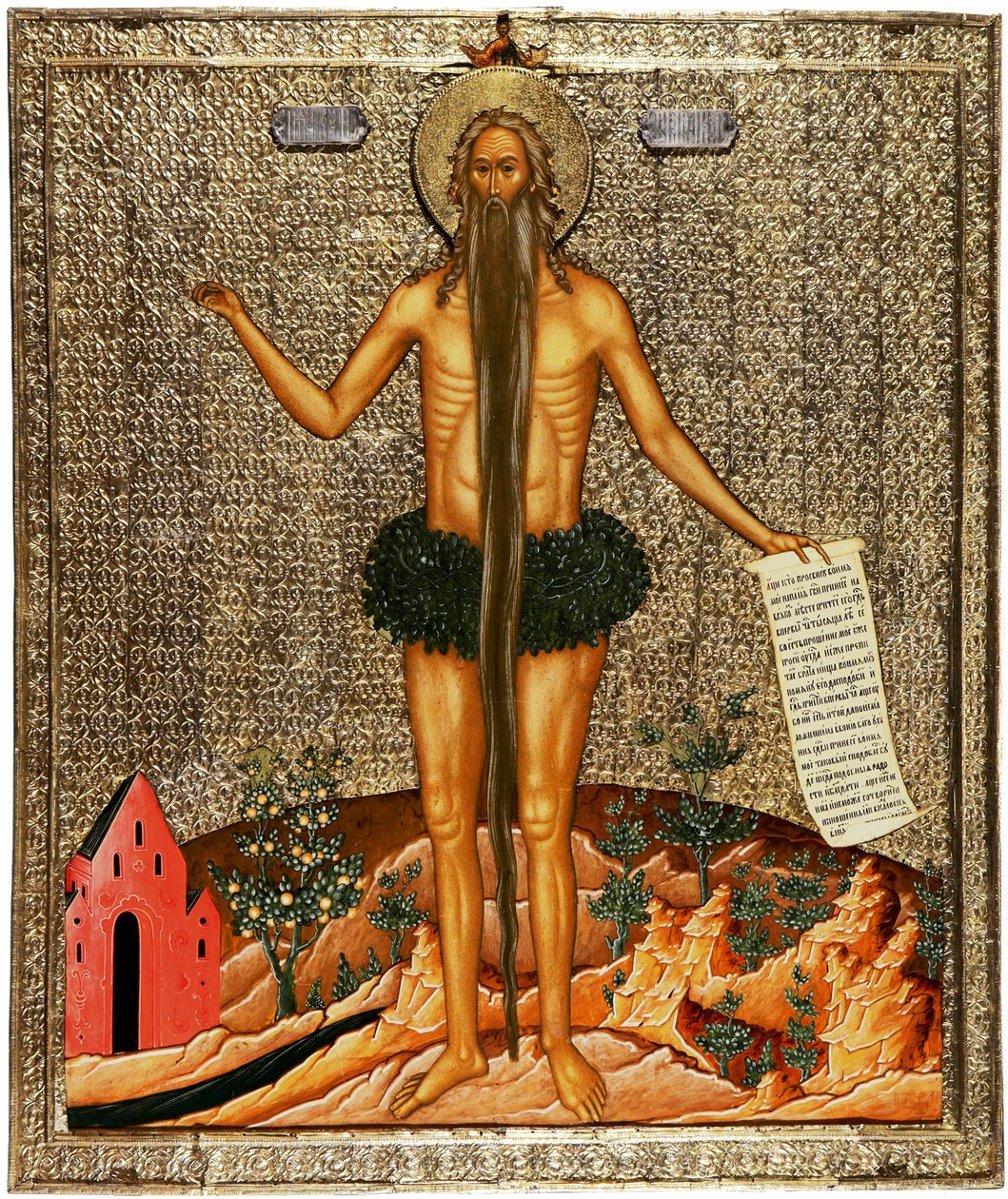Sankt Onuphrius, 1670-talet av Anonymous Russian icon painter