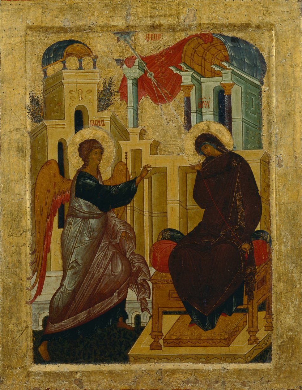 Bebådelsen, 1497 av Anonymous Russian icon painter