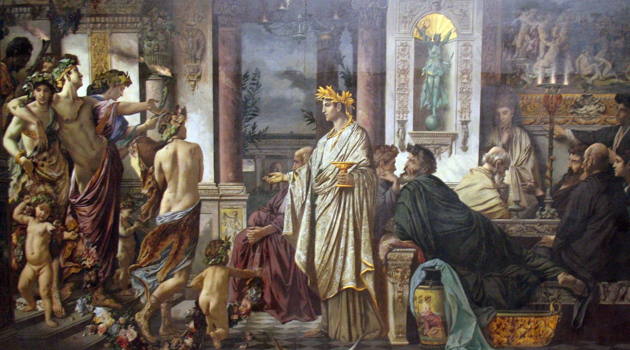 The Banquet (after Plato) av Anselm Feuerbach