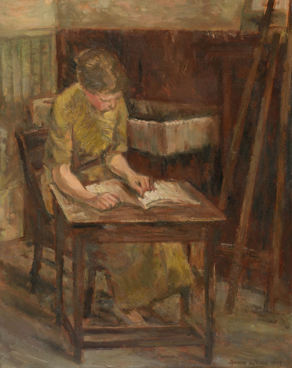 Tjej som läser (II) av Anthea Durose