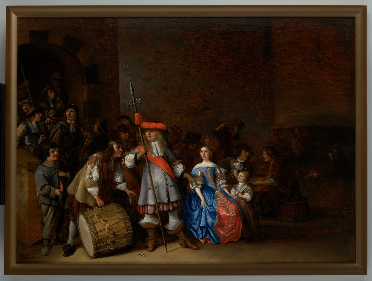 Guardroom Scene (olja på panel) av Anthonie (1601 73) Palamedesz
