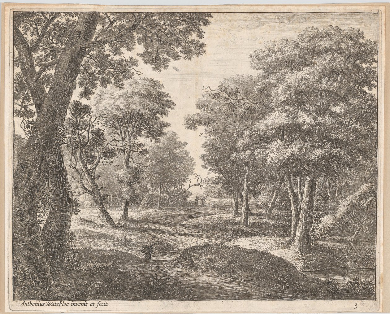 En väg genom skogen, 1600-talet. av Anthonie Waterloo