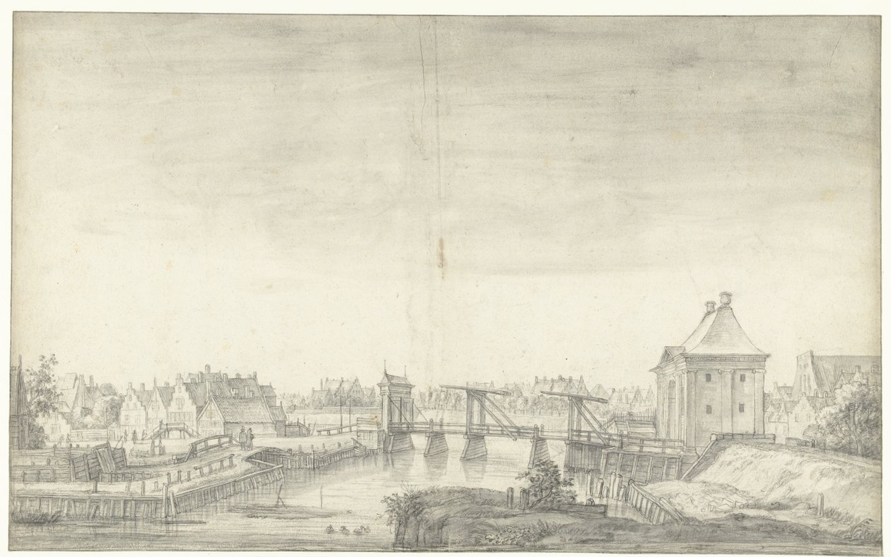 Tredje Heiligeweg-porten i Amsterdam av Anthonie Waterloo