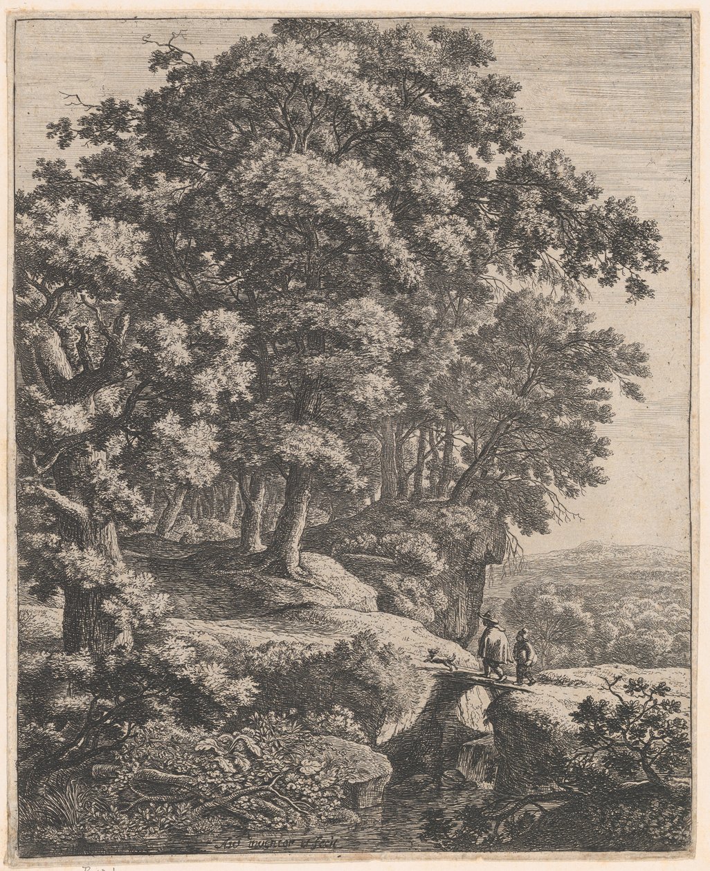 Den lilla puckelryggen, 1600-talet. av Anthonie Waterloo