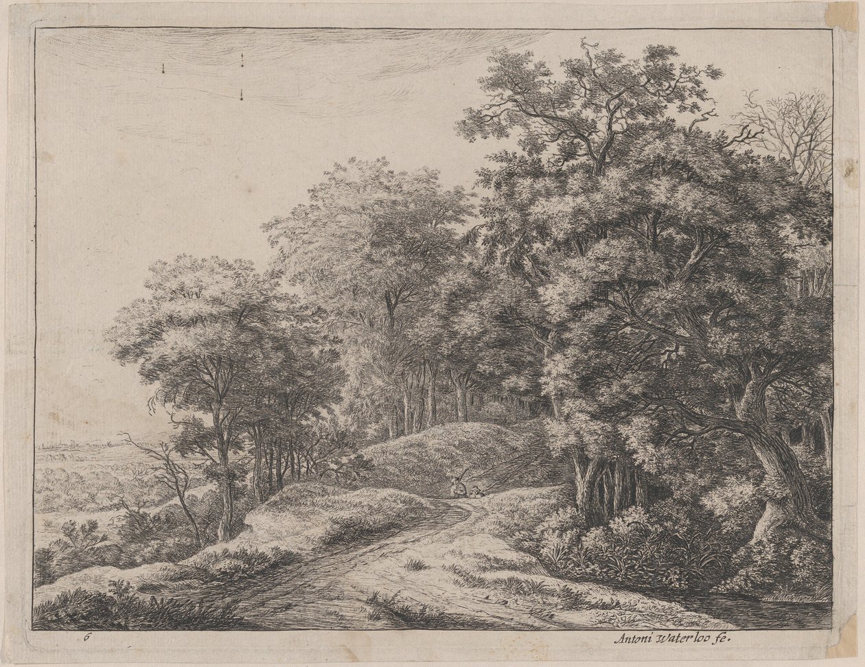 Two Men in a Hollow, 1600-talet. av Anthonie Waterloo