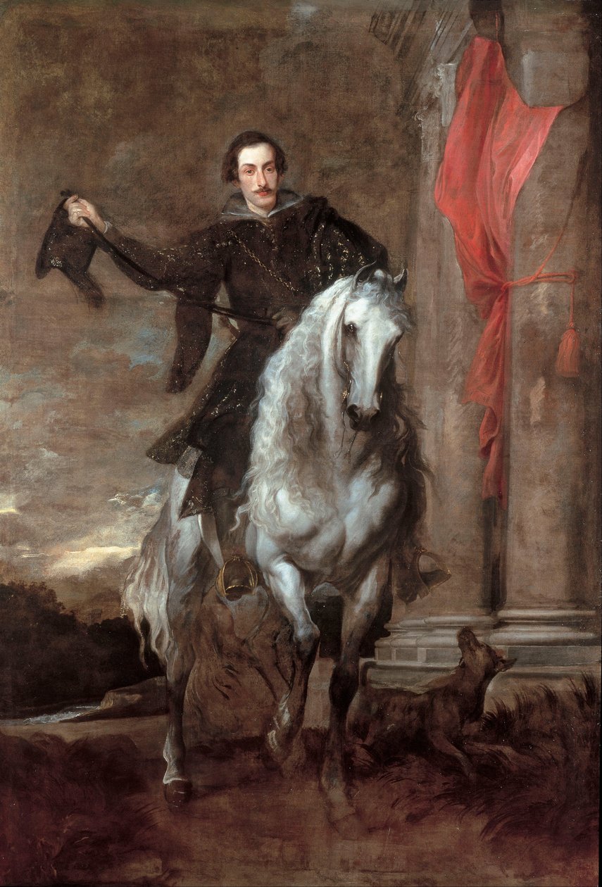 Anton Giulio Brignole-Försäljning till häst av Anthony van Dyck