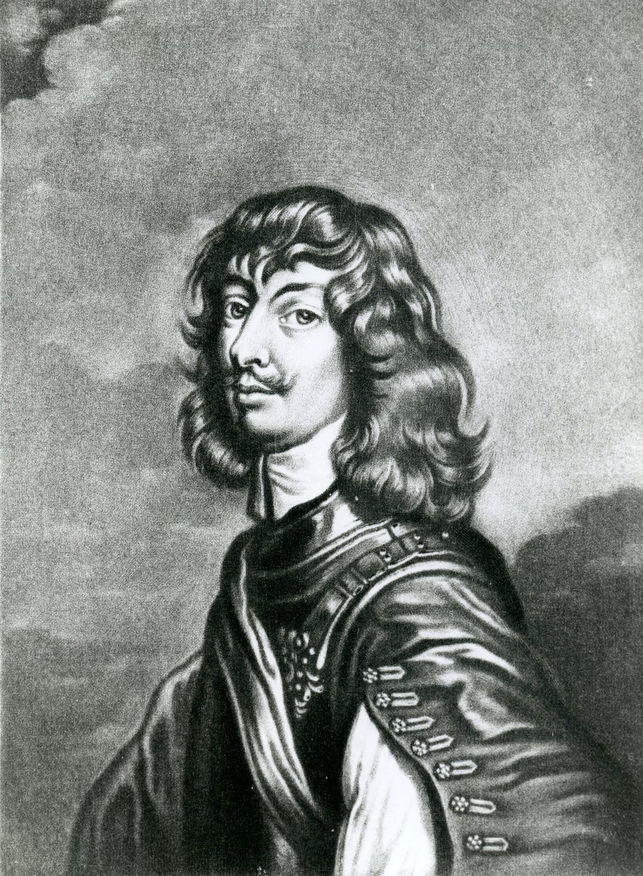 Porträtt av Algernon Percy, ca 1780 (bw gravyr) av Anthony van Dyck